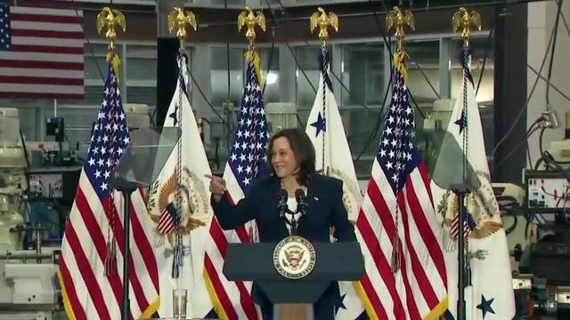 Harris: Biden proposal provides 'good jobs for every worker everywhere'