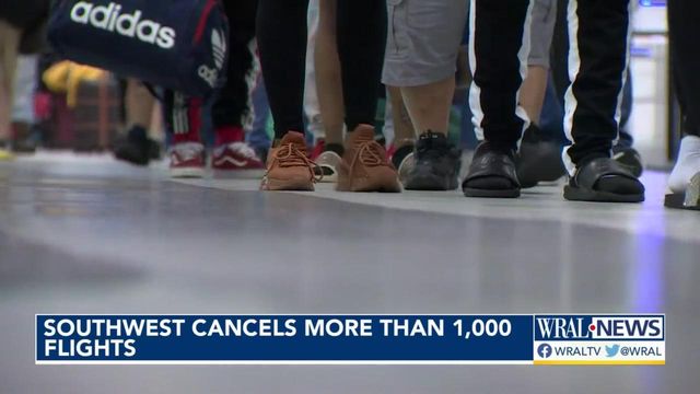 Southwest flights resume at RDU Monday morning