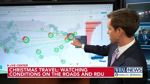 Christmas travel: Watching conditions on the road, at RDU