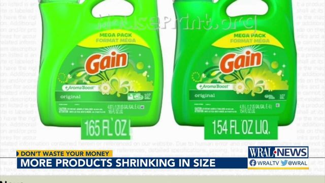 Have you noticed? Some products are shrinking in size