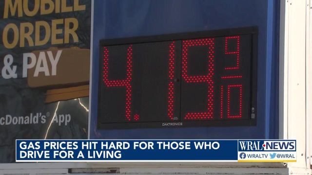 Gas prices hit hard for those who drive for a living 
