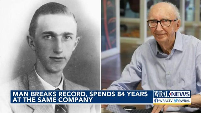 Man breaks record, spends 84 years at the same company