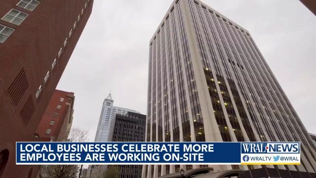 Downtown Raleigh businesses starting to see more employees are working on-site