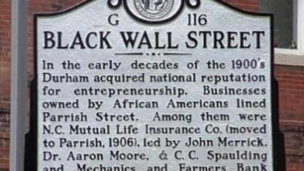 Black Wall Street in Durham 