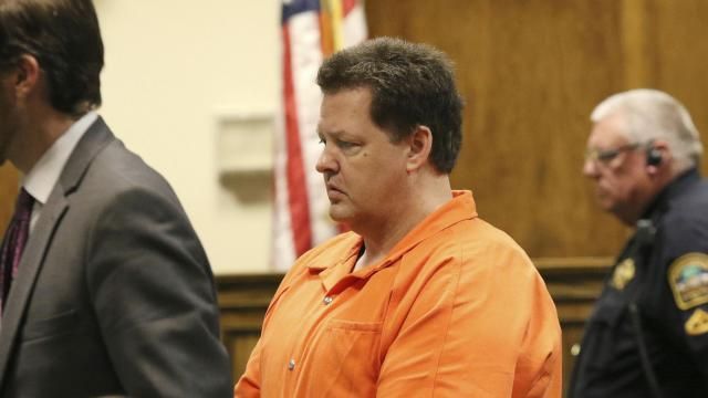 FILE - Todd Kohlhepp appears in court, Friday, May 26, 2017 in Spartanburg, S.C. Kohlhepp, who is serving a life sentence, illegally obtained guns from Academy Sports Outdoors, according to a lawsuit. The sporting goods chain is paying the families of three people shot to death by Kohlhepp $2.5 million after the store sold guns to a straw buyer for the killer, who was a felon and couldn’t legally buy the weapons. (John Byrum/Spartanburg Herald-Journal via AP, File)