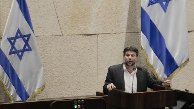 FILE - Bezalel Smotrich, Israeli Minister of Finance, addresses the parliament in Jerusalem, March 27, 2023. Israel's finance minister has slammed a decision by the financial ratings agency Moody’s to downgrade Israel’s credit rating. Bezalel Smotrich says the decision “did not include serious economic claims.” In its announcement Friday, Feb. 9, 2024, Moody's warned that the ongoing war in Gaza and a possible war in the north with Hezbollah could adversely affect Israel’s economy. (AP Photo/Maya Alerruzzo, file) FILE - Bezalel Smotrich, Israeli Minister of Finance, addresses the parliament in Jerusalem, March 27, 2023. Israel's finance minister has slammed a decision by the financial ratings agency Moody’s to downgrade Israel’s credit rating. Bezalel Smotrich says the decision “did not include serious economic claims.” In its announcement Friday, Feb. 9, 2024, Moody's warned that the ongoing war in Gaza and a possible war in the north with Hezbollah could adversely affect Israel’s economy. (AP Photo/Maya Alerruzzo, file)