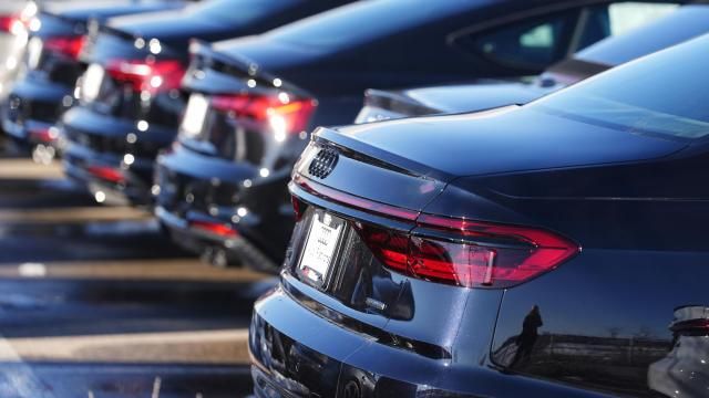 FILE - Unsold 2023 sedans sit in a long row at an Audi dealership Sunday, Feb. 11, 2024, in Broomfield, Colo. On Tuesday, the Labor Department issues its report on inflation at the consumer level in January. (AP Photo/David Zalubowski) FILE - Unsold 2023 sedans sit in a long row at an Audi dealership Sunday, Feb. 11, 2024, in Broomfield, Colo. On Tuesday, the Labor Department issues its report on inflation at the consumer level in January. (AP Photo/David Zalubowski)