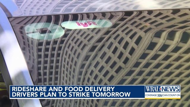 Ride share and food delivery drivers plan to strike Wednesday