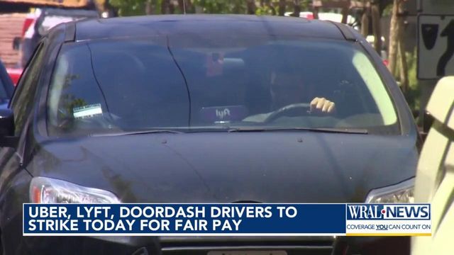 Uber, Lyft, DoorDash drivers striking for fair pay