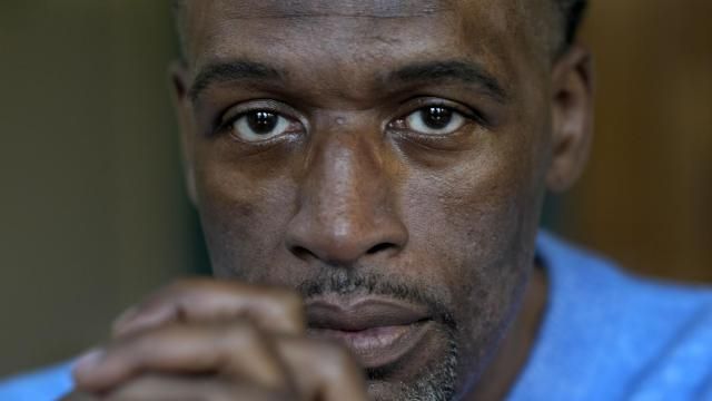 Brian Rodgers sits for a portrait in the common area of the St. Andrew's Court residence where he lives on Chicago's Westside Friday, Feb. 16, 2024, in Chicago. Rodgers, 50, struggled with homelessness for years after he was released from jail for a theft conviction. A Cook County judge rejected a ballot measure last week that would raise a one-time tax on luxury properties to fund services for homeless people in Chicago after objections from real estate and business groups. An appeal is pending as early voting begins. (AP Photo/Charles Rex Arbogast) Brian Rodgers sits for a portrait in the common area of the St. Andrew's Court residence where he lives on Chicago's Westside Friday, Feb. 16, 2024, in Chicago. Rodgers, 50, struggled with homelessness for years after he was released from jail for a theft conviction. A Cook County judge rejected a ballot measure last week that would raise a one-time tax on luxury properties to fund services for homeless people in Chicago after objections from real estate and business groups. An appeal is pending as early voting begins. (AP Photo/Charles Rex Arbogast)