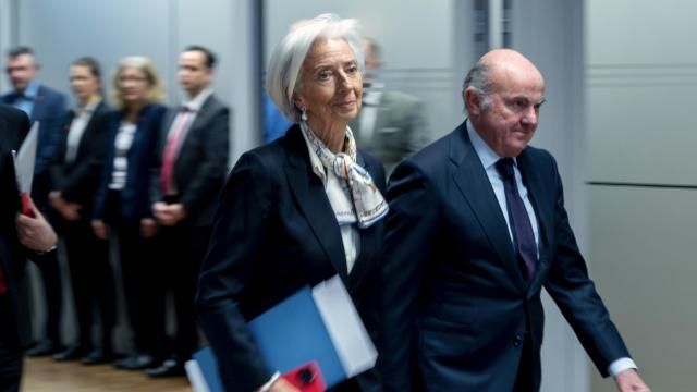 President of European Central Bank Christine Lagarde, center, walks to the press conference in Frankfurt, Germany, Thursday, March 7, 2024, after a meeting of the ECB's governing council. The European Central Bank left its key interest rate at a record high as it waits for more confirmation that toxic inflation is under control for good — even as high borrowing costs drag on the stalled economy. (AP Photo/Michael Probst) President of European Central Bank Christine Lagarde, center, walks to the press conference in Frankfurt, Germany, Thursday, March 7, 2024, after a meeting of the ECB's governing council. The European Central Bank left its key interest rate at a record high as it waits for more confirmation that toxic inflation is under control for good — even as high borrowing costs drag on the stalled economy. (AP Photo/Michael Probst)