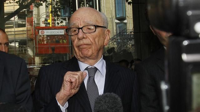 FILE - Rupert Murdoch talks with the media after he held a meeting with the parents and sister of murdered school girl Milly Dowler in London, Friday, July 15, 2011. Murdoch, whose 93rd birthday is next week, is planning to get married for the fifth time, wedding Elena Zhukova, his representative said Saturday, March 9, 2024. (AP Photo/Kirsty Wigglesworth, File) FILE - Rupert Murdoch talks with the media after he held a meeting with the parents and sister of murdered school girl Milly Dowler in London, Friday, July 15, 2011. Murdoch, whose 93rd birthday is next week, is planning to get married for the fifth time, wedding Elena Zhukova, his representative said Saturday, March 9, 2024. (AP Photo/Kirsty Wigglesworth, File)