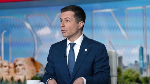 Transportation Secretary Pete Buttigieg speaks during an interview with "Fox News Sunday" anchor Shannon Bream at the Fox News bureau in Washington, Sunday, March 10, 2024. (AP Photo/Jose Luis Magana) Transportation Secretary Pete Buttigieg speaks during an interview with "Fox News Sunday" anchor Shannon Bream at the Fox News bureau in Washington, Sunday, March 10, 2024. (AP Photo/Jose Luis Magana)