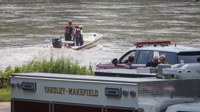 FILE - Yardley Makefield Marine Rescue leaving the Yardley Boat Ramp along N. River Road heading down the Delaware River on Monday morning July 17, 2023, in Yardley, Pa. Bucks County' has joined dozens of other local governments around the country, Tuesday, March 26, 2024, in suing the oil industry, asserting that major oil producers systematically deceived the public about their role in accelerating global warming. (Alejandro A. Alvarez/The Philadelphia Inquirer via AP, File) FILE - Yardley Makefield Marine Rescue leaving the Yardley Boat Ramp along N. River Road heading down the Delaware River on Monday morning July 17, 2023, in Yardley, Pa. Bucks County' has joined dozens of other local governments around the country, Tuesday, March 26, 2024, in suing the oil industry, asserting that major oil producers systematically deceived the public about their role in accelerating global warming. (Alejandro A. Alvarez/The Philadelphia Inquirer via AP, File)