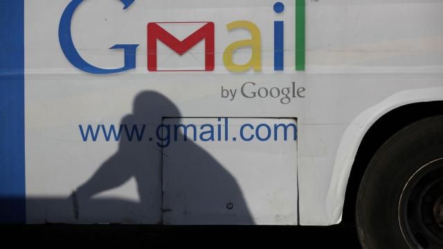 FILE - An ad for Google's Gmail appears on the side of a bus on Sept. 17, 2012, in Lagos, Nigeria. Google founders Larry Page and Sergey Brin unveiled Gmail 20 years ago on April Fool's Day. (AP Photo/Sunday Alamba, File) FILE - An ad for Google's Gmail appears on the side of a bus on Sept. 17, 2012, in Lagos, Nigeria. Google founders Larry Page and Sergey Brin unveiled Gmail 20 years ago on April Fool's Day. (AP Photo/Sunday Alamba, File)