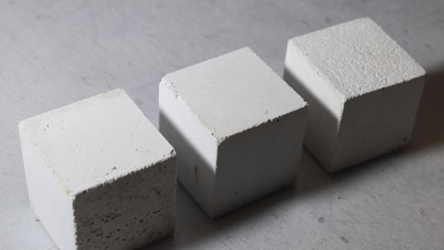 Mortar cubes rest in the product lab at Fortera's facility in San Jose, Calif., Wednesday, April 10, 2024. The cement industry is one of the largest emitters of carbon dioxide and is responsible for about 8% of global emissions each year. Fortera, a clean tech company whose technology captures carbon emissions from kilns and feeds it back in to the process, is opening its first commercial scale operation on Thursday, April 12, 2024, in California. (AP Photo/Benjamin Fanjoy) Mortar cubes rest in the product lab at Fortera's facility in San Jose, Calif., Wednesday, April 10, 2024. The cement industry is one of the largest emitters of carbon dioxide and is responsible for about 8% of global emissions each year. Fortera, a clean tech company whose technology captures carbon emissions from kilns and feeds it back in to the process, is opening its first commercial scale operation on Thursday, April 12, 2024, in California. (AP Photo/Benjamin Fanjoy)