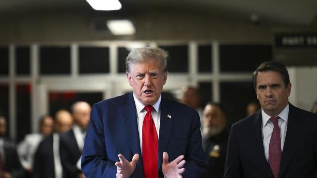 Former President Donald Trump arrives at court for the start of jury selection in his historic hush money trial, Monday, April 15, 2024 in New York. (Angela Weiss/Pool via AP) Former President Donald Trump arrives at court for the start of jury selection in his historic hush money trial, Monday, April 15, 2024 in New York. (Angela Weiss/Pool via AP)