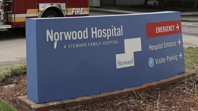 FILE - The sign for Norwood Hospital, a Steward Health Care hospital, is seen, June 29, 2020, in Norwood, Mass. Steward Health Care said it plans to sell off all its hospitals after announcing on Monday, May 6, 2024, that it filed for bankruptcy protection. (AP Photo/Steven Senne, File) FILE - The sign for Norwood Hospital, a Steward Health Care hospital, is seen, June 29, 2020, in Norwood, Mass. Steward Health Care said it plans to sell off all its hospitals after announcing on Monday, May 6, 2024, that it filed for bankruptcy protection. (AP Photo/Steven Senne, File)