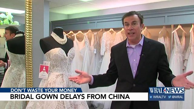 Bridal gowns, bridesmaid dresses from China see delays