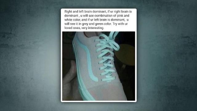 Pink and white 2025 shoe illusion explained