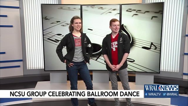 NC State students competing in ballroom dancing challenge