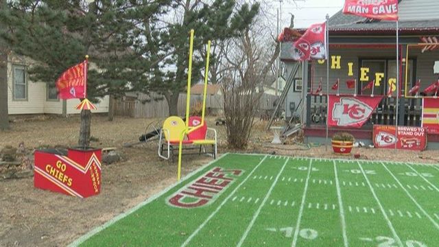 Chiefs fan turns yard into stadium