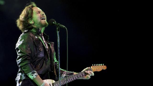 FILE - Pearl Jam's lead vocalist Eddie Vedder performs in concert in Sao Paulo, Brazil on Nov. 3, 2011. Pearl Jam's forthcoming album shows the rockers are not mellowing with age. Vedder and other members of the band that began in Seattle in the early 1990s gave an advance listen of their 12th studio album to a select group of family, friends and industry insiders on Wednesday, Jan. 31, 2024, at the Troubadour club in the Los Angeles area. Vedder told the crowd the album is “our best work.” (AP Photo/Andre Penner, File) FILE - Pearl Jam's lead vocalist Eddie Vedder performs in concert in Sao Paulo, Brazil on Nov. 3, 2011. Pearl Jam's forthcoming album shows the rockers are not mellowing with age. Vedder and other members of the band that began in Seattle in the early 1990s gave an advance listen of their 12th studio album to a select group of family, friends and industry insiders on Wednesday, Jan. 31, 2024, at the Troubadour club in the Los Angeles area. Vedder told the crowd the album is “our best work.” (AP Photo/Andre Penner, File)