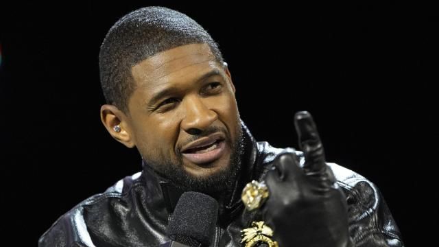 Usher speaks during a news conference ahead of the Super Bowl 58 NFL football game Thursday, Feb. 8, 2024, in Las Vegas. Usher will perform during the Super Bowl halftime show. (AP Photo/John Locher) Usher speaks during a news conference ahead of the Super Bowl 58 NFL football game Thursday, Feb. 8, 2024, in Las Vegas. Usher will perform during the Super Bowl halftime show. (AP Photo/John Locher)