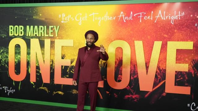 Ziggy Marley, son of reggae legend Bob Marley, poses at the premiere of the film "Bob Marley: One Love," Tuesday, Feb. 6, 2024, in Los Angeles. (AP Photo/Chris Pizzello) Ziggy Marley, son of reggae legend Bob Marley, poses at the premiere of the film "Bob Marley: One Love," Tuesday, Feb. 6, 2024, in Los Angeles. (AP Photo/Chris Pizzello)