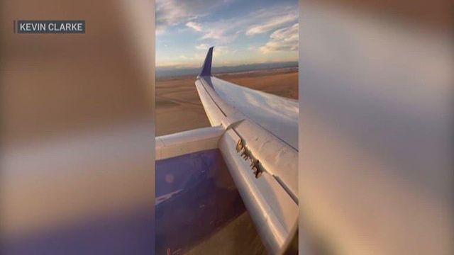 On cam: Wing damaged on United flight, passenger describes scare