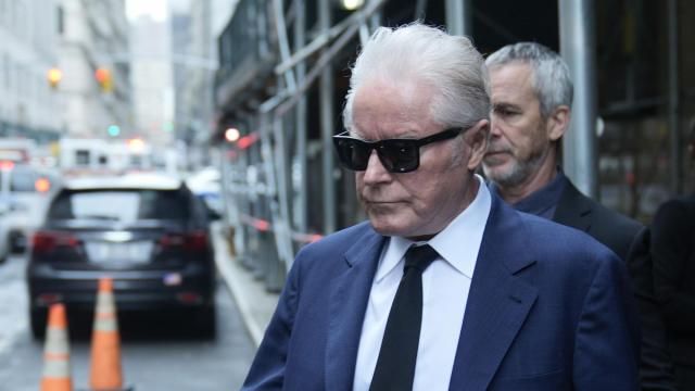 Musician Don Henley leaves the courthouse in New York, Wednesday, Feb. 28, 2024. The Eagles co-founder testified this week in the criminal trial of three collectibles dealers charged with conspiring to own and attempt to sell handwritten draft lyrics to “Hotel California” and other Eagles hits without the right to do so. The men have pleaded not guilty. (AP Photo/Seth Wenig)