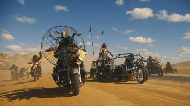 This image released by Warner Bros. Pictures shows a scene from "Furiosa: A Mad Max Saga." (Warner Bros. Pictures via AP)