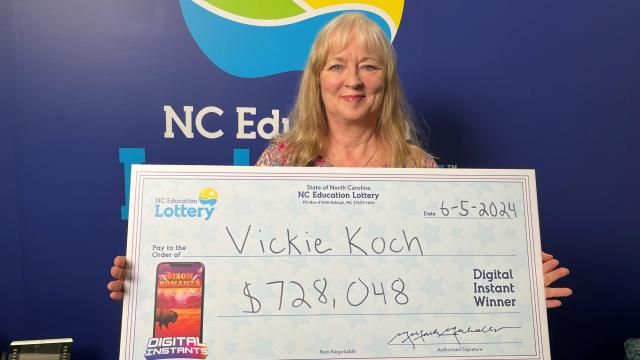 Raleigh grandmother celebrates $728,048 jackpot win