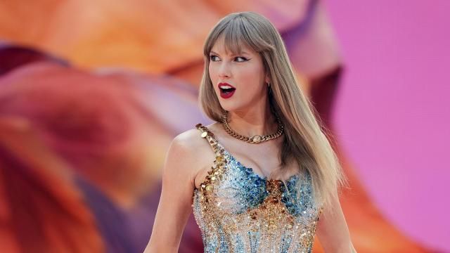 FILE - Taylor Swift performs at Wembley Stadium as part of her Eras Tour June 21, 2024, in London. (Photo by Scott A Garfitt/Invision/AP, File)