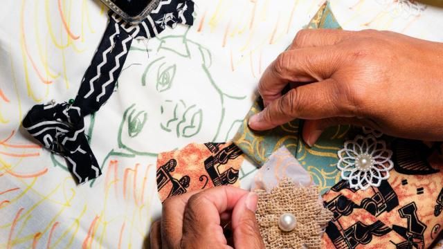 A quilter attends a workshop during the Kindred Spirits Quilting Conference at the Durham Convention Center in Durham, N.C., June 20, 2025. The Kindred Spirits Quilting Conference brought together African American quilters from across the South. (Cornell Watson/The New York Times)