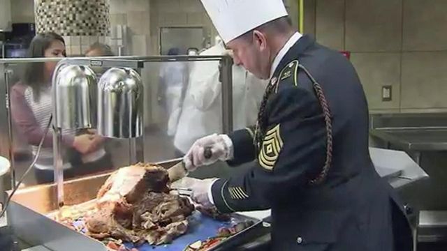 Fort Bragg enjoys early Thanksgiving feast