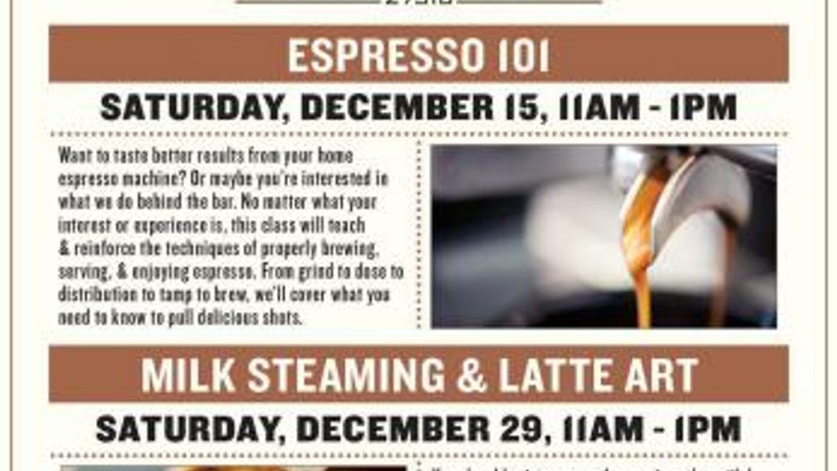 Carrboro Coffee Workshops