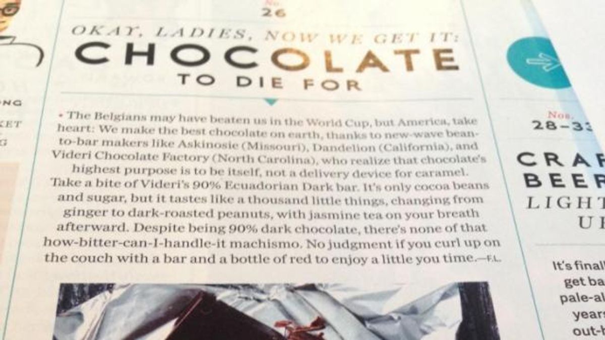 Videri Chocolate in GQ