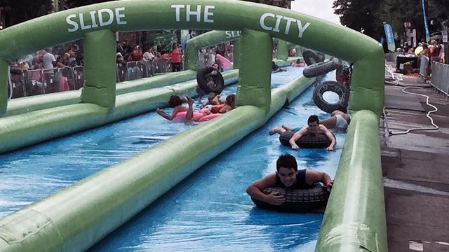 Thousands enjoy 'Slide the City'