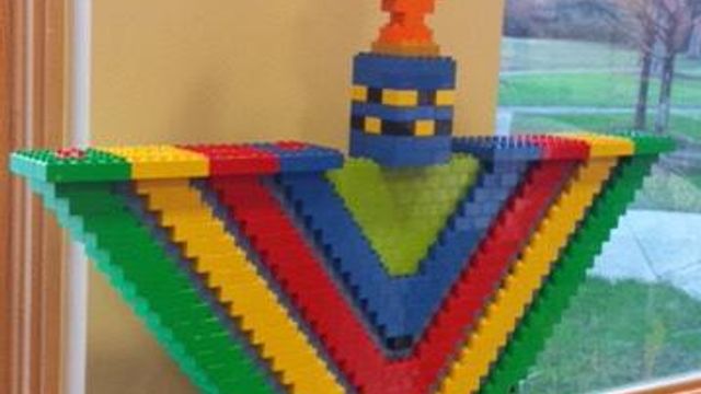 Apex Lego menorah celebrates Hanukkah