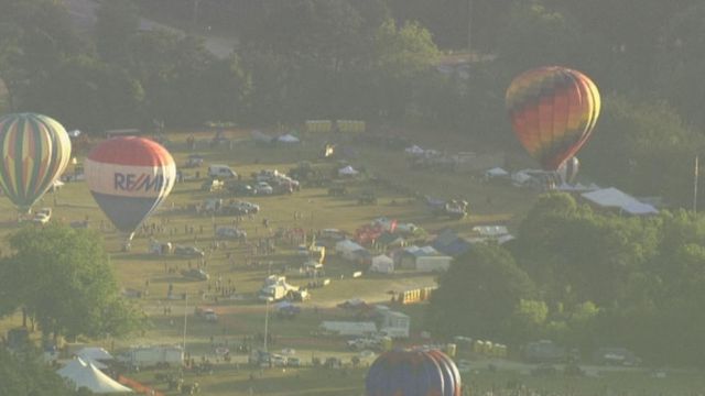 Sky 5 hovers over WRAL Freedom Balloon Fest