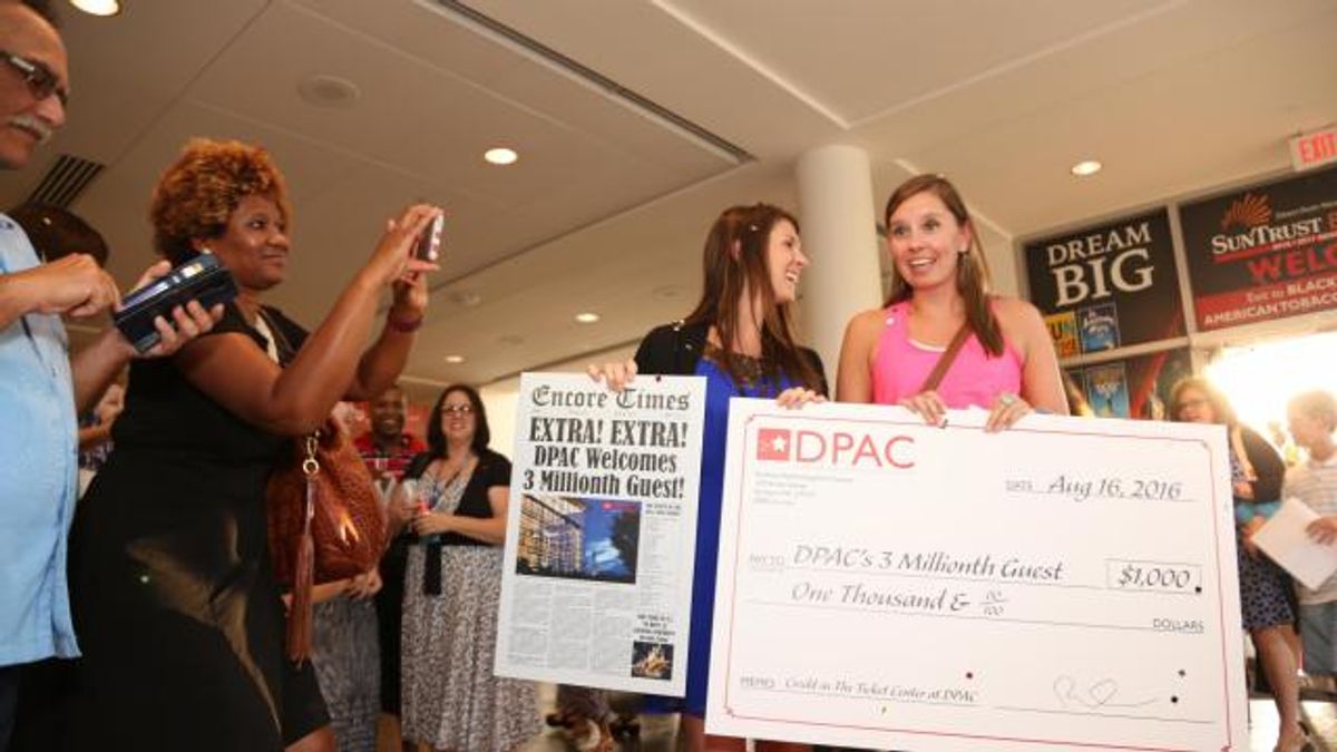 DPAC 3 millionth visitor