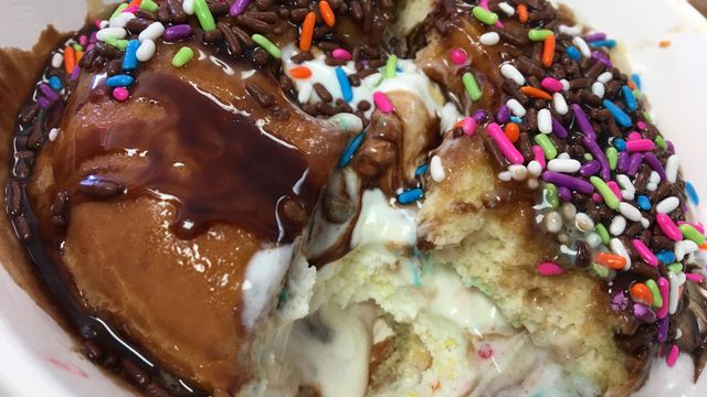Cary ice cream shop serves up doughnut sundae