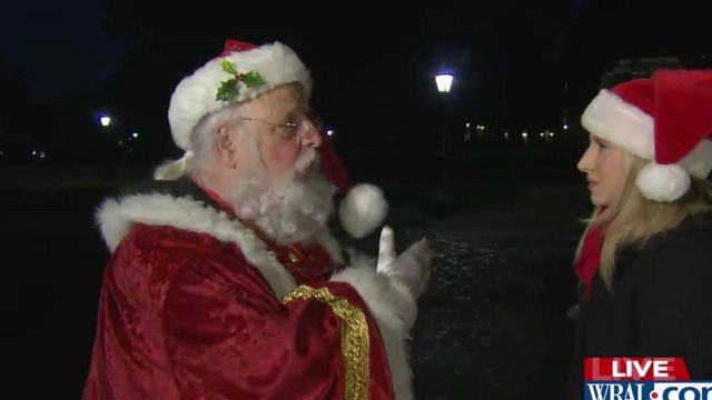 Santa makes a surprise cameo on WRAL News