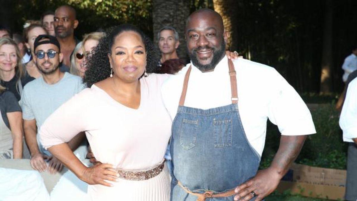 Chef Kenny Gilbert and Oprah Winfrey