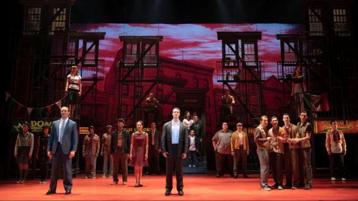 The Company of A BRONX TALE. Photo by Joan Marcus.