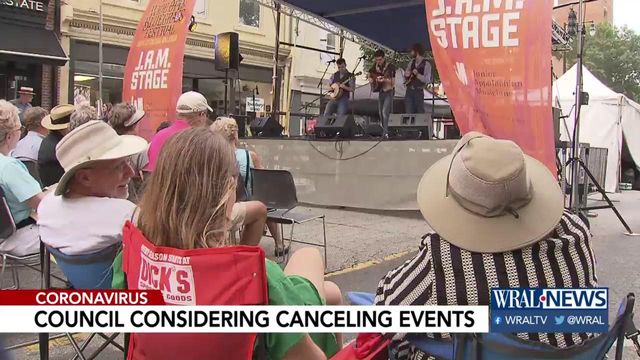 Raleigh City Council considers canceling events through October