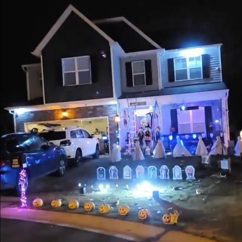 Fleming Family Lights at Halloween