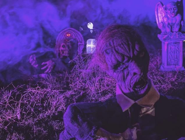 Halloween displays.