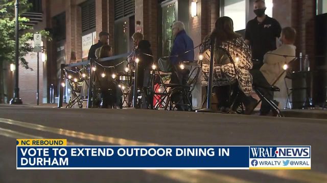 Durham to vote to extend outdoor dining ordinance for 'The Streetery'